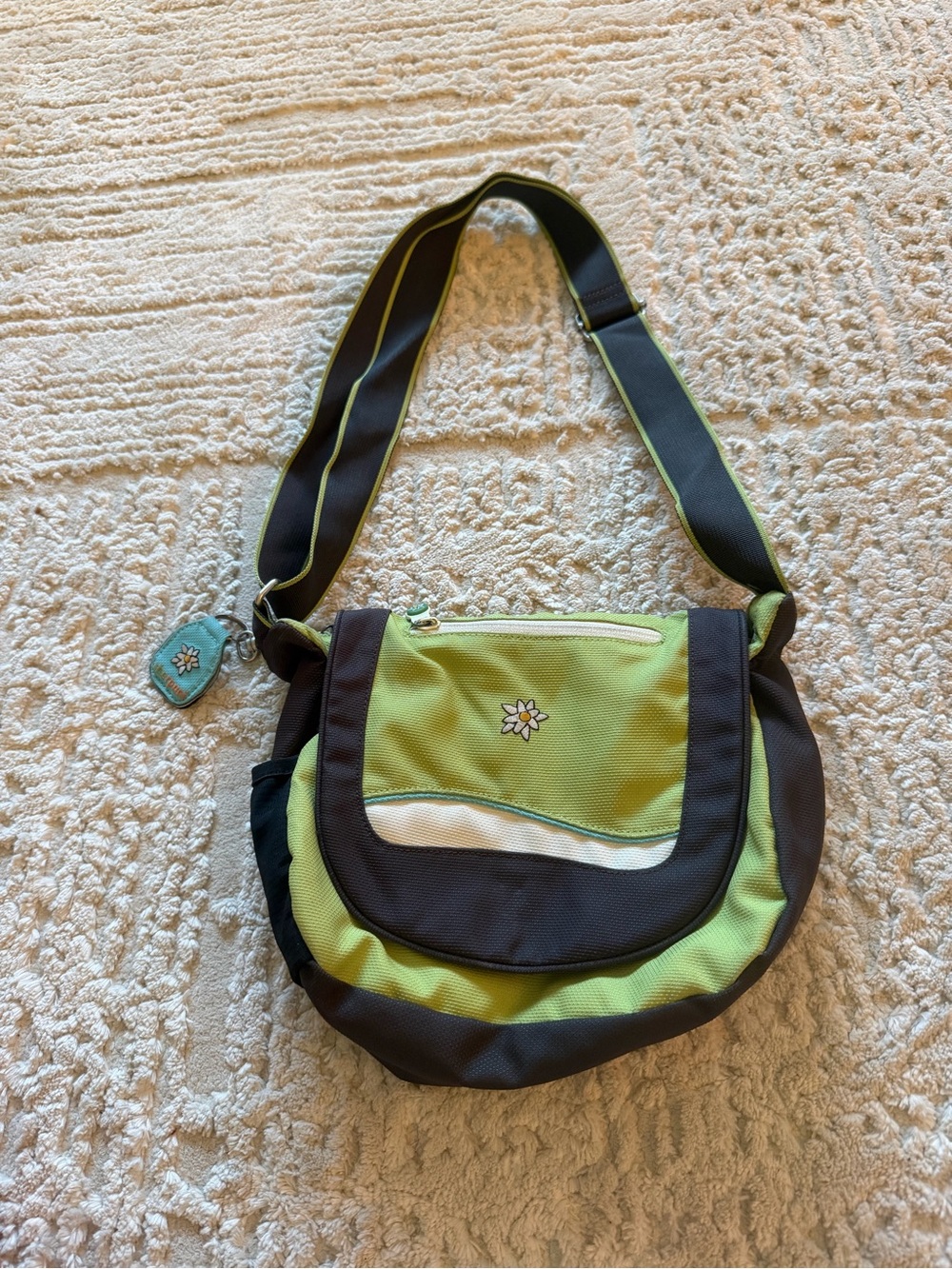 Sherpani Green and Brown Daisy Crossbody Baby bag